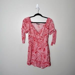 Adorable red and white floral jumper